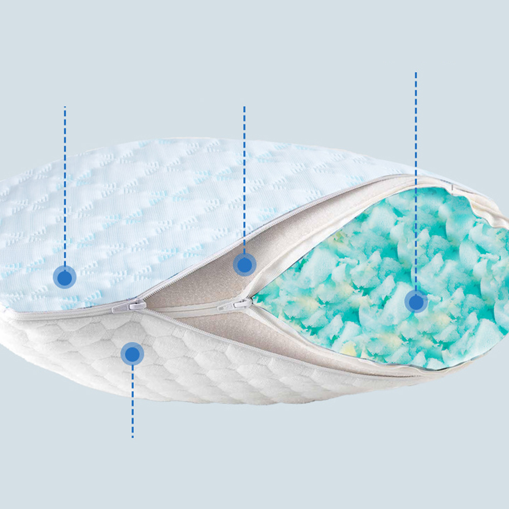 Gel memory foam pillow sponge