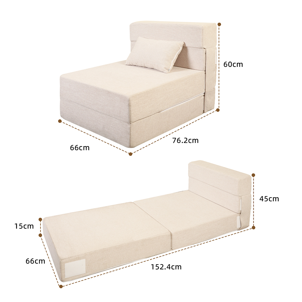 Bijela sofa na rasklapanje
