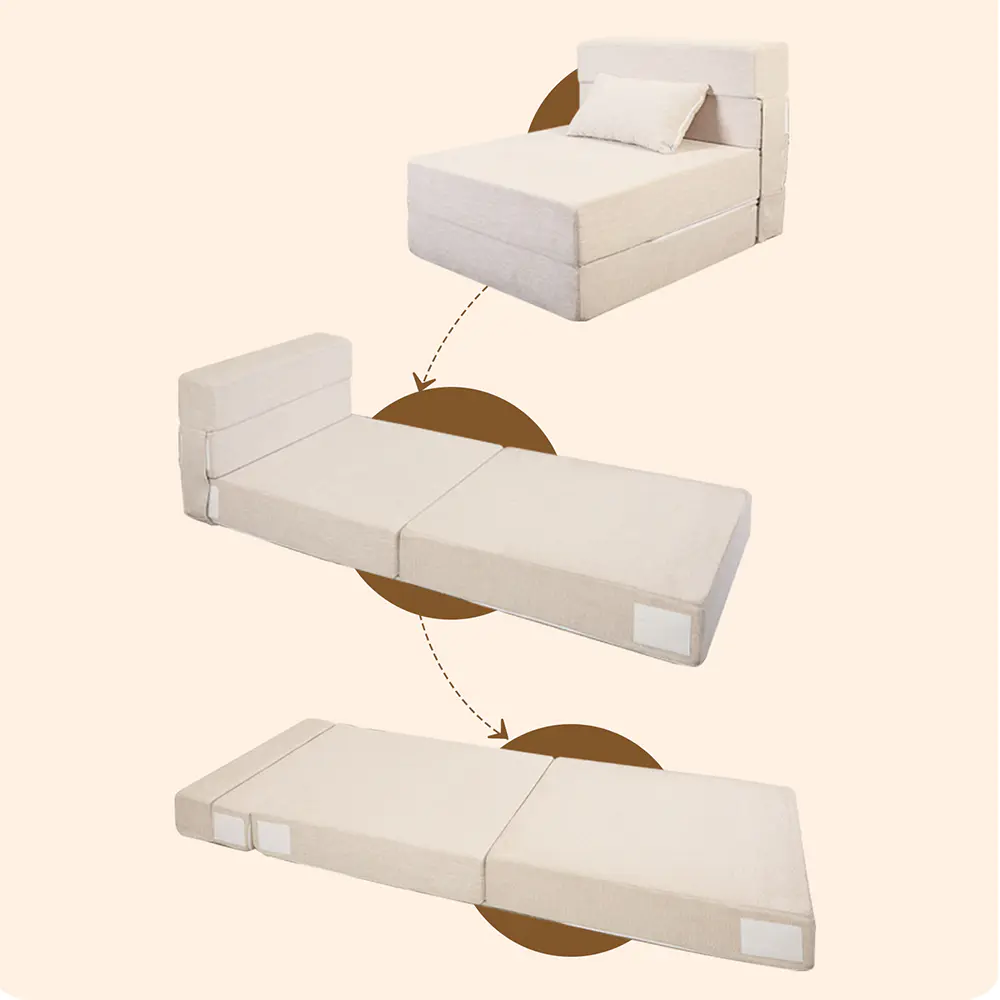 Bijela sofa na rasklapanje